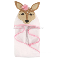 Pinky Fawn Pattern, Baby Bathtop con capucha y conjunto de toallitas hechas de 100% algodón orgánico, el mejor regalo de Baby Shower